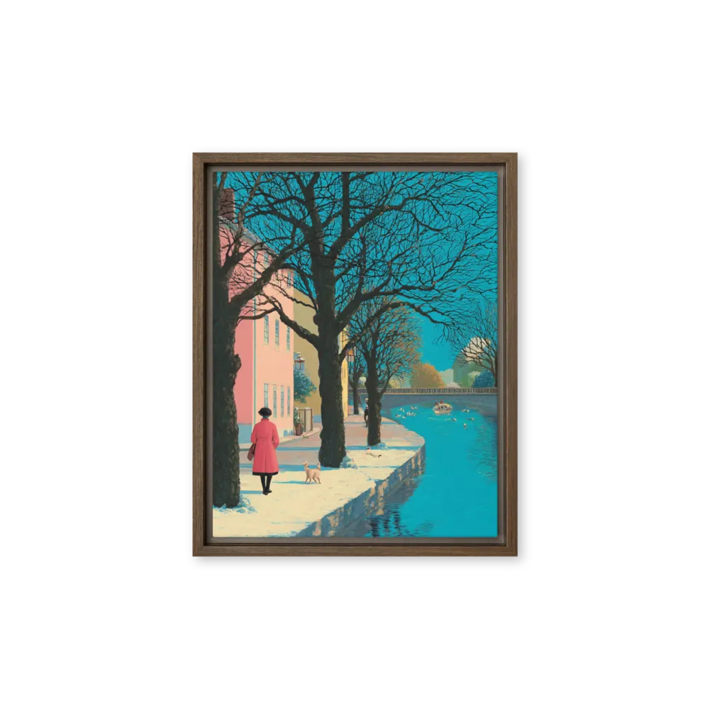 Moonlit Canal Walk 
 Canvas | 12″x 16″