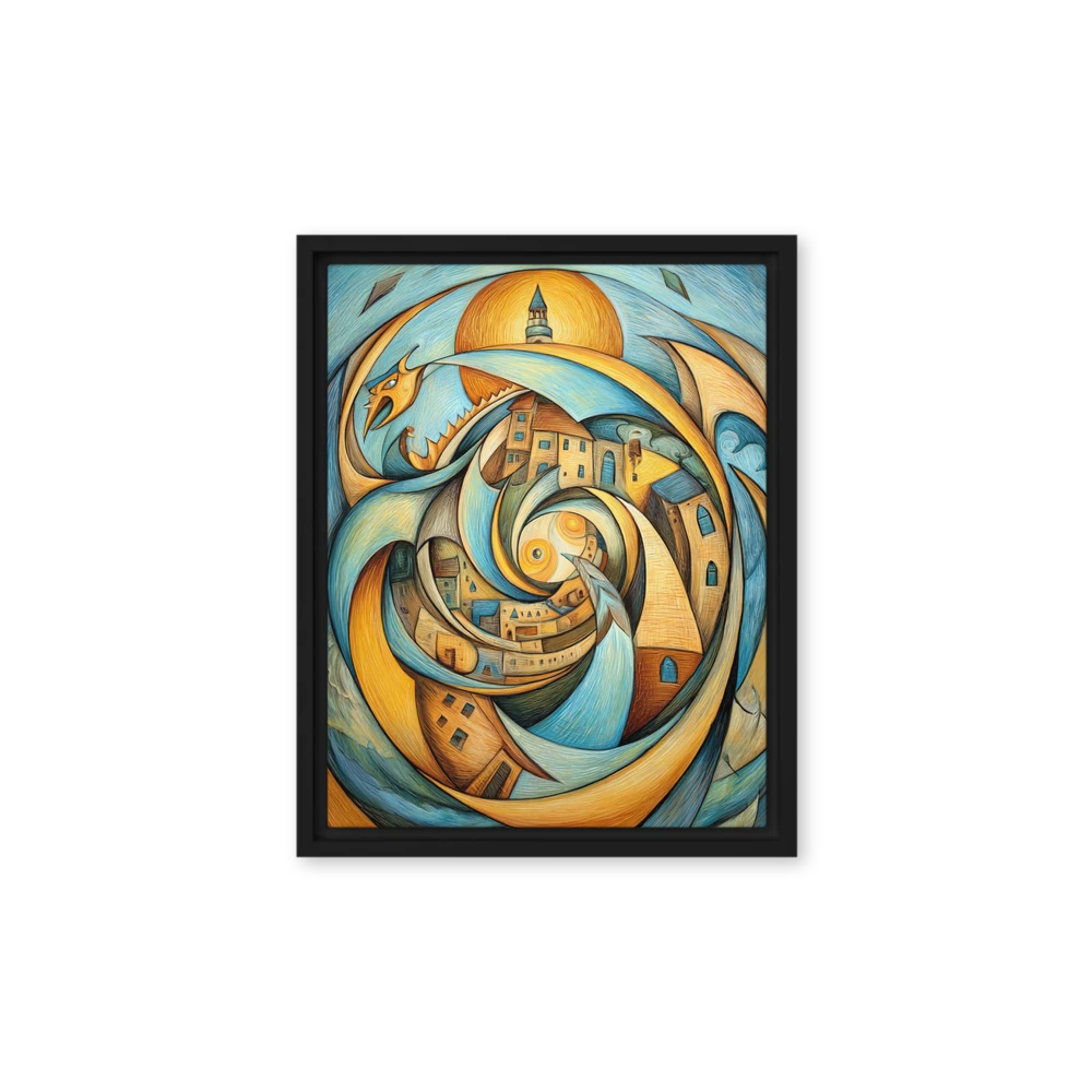 Swirling Village Fantasy | Art Print