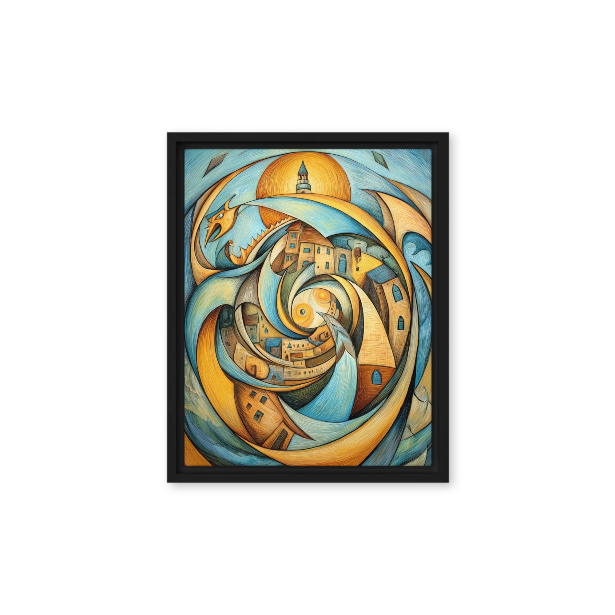 Swirling Village Fantasy | Art Print