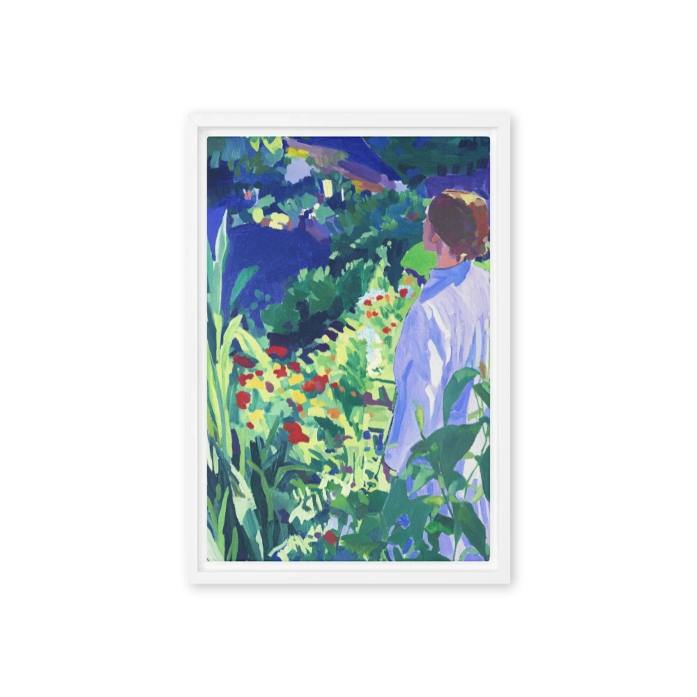 Figure in Lush Garden
