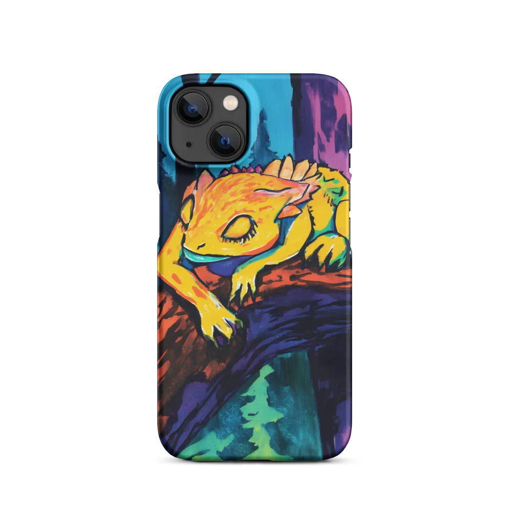 Surreal Yellow Lizard on Tree | Phone Case