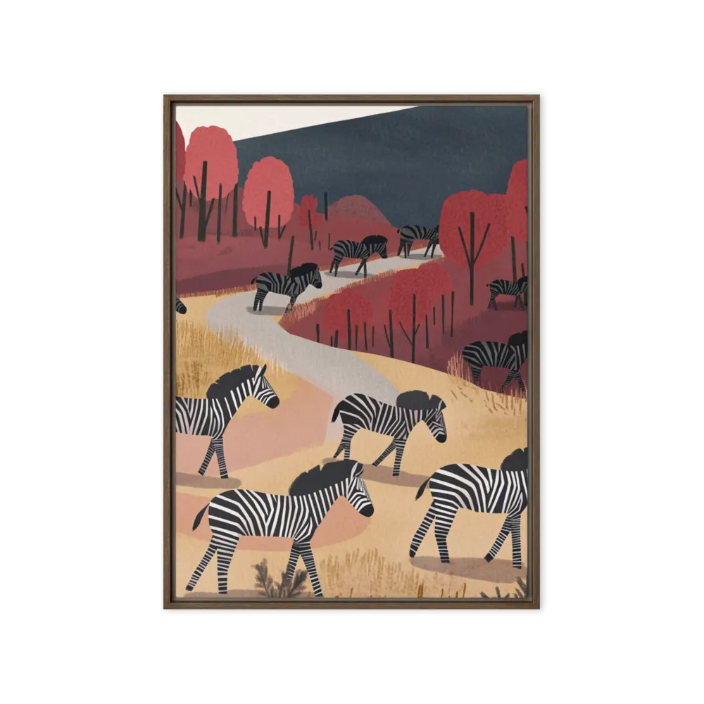Savanna Crossing 
 Poster with Black Frame | 16″x 20″