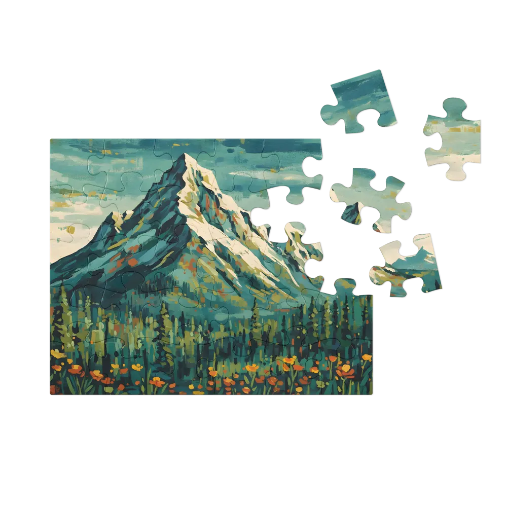 Alpine Vista Impression 
 Jigsaw Puzzle in Tin Box