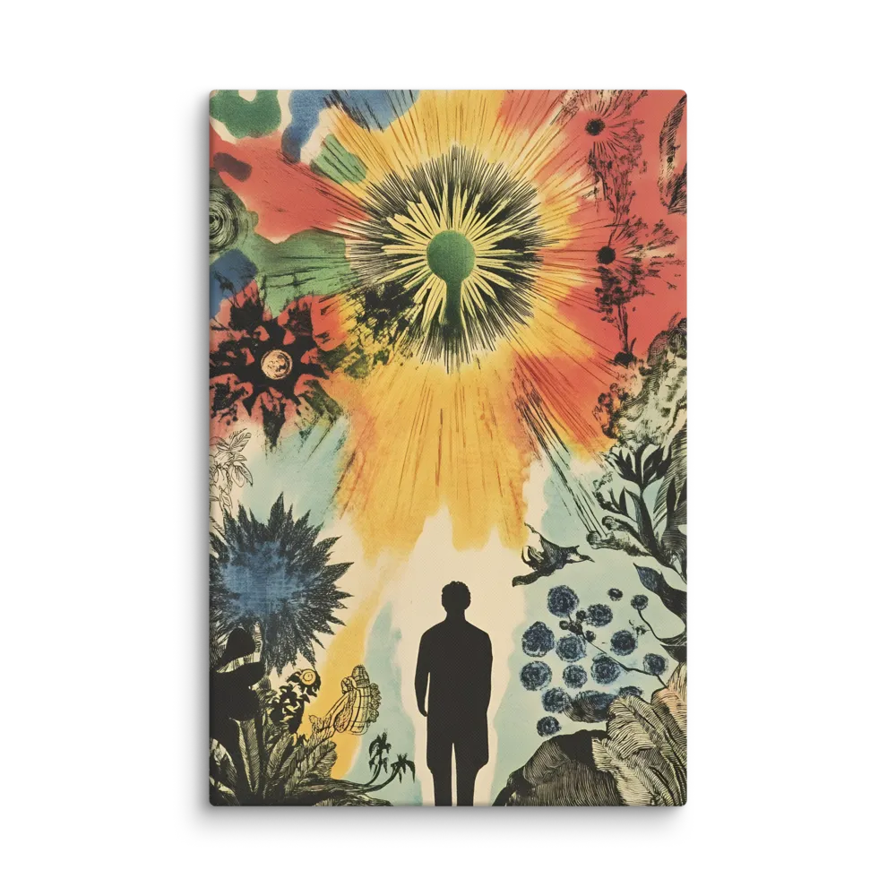 The Keyhole Sun 
 Canvas with White Frame