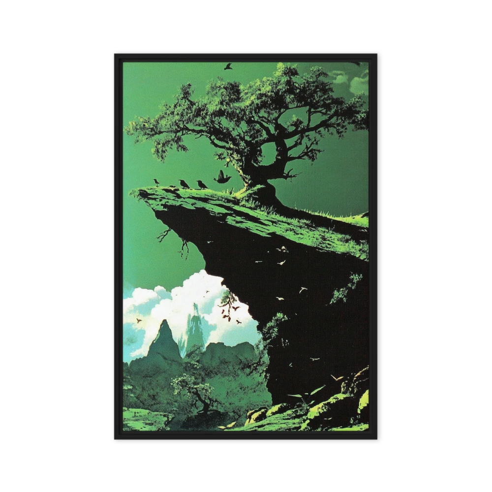 Surreal Green Cliff | Art Print