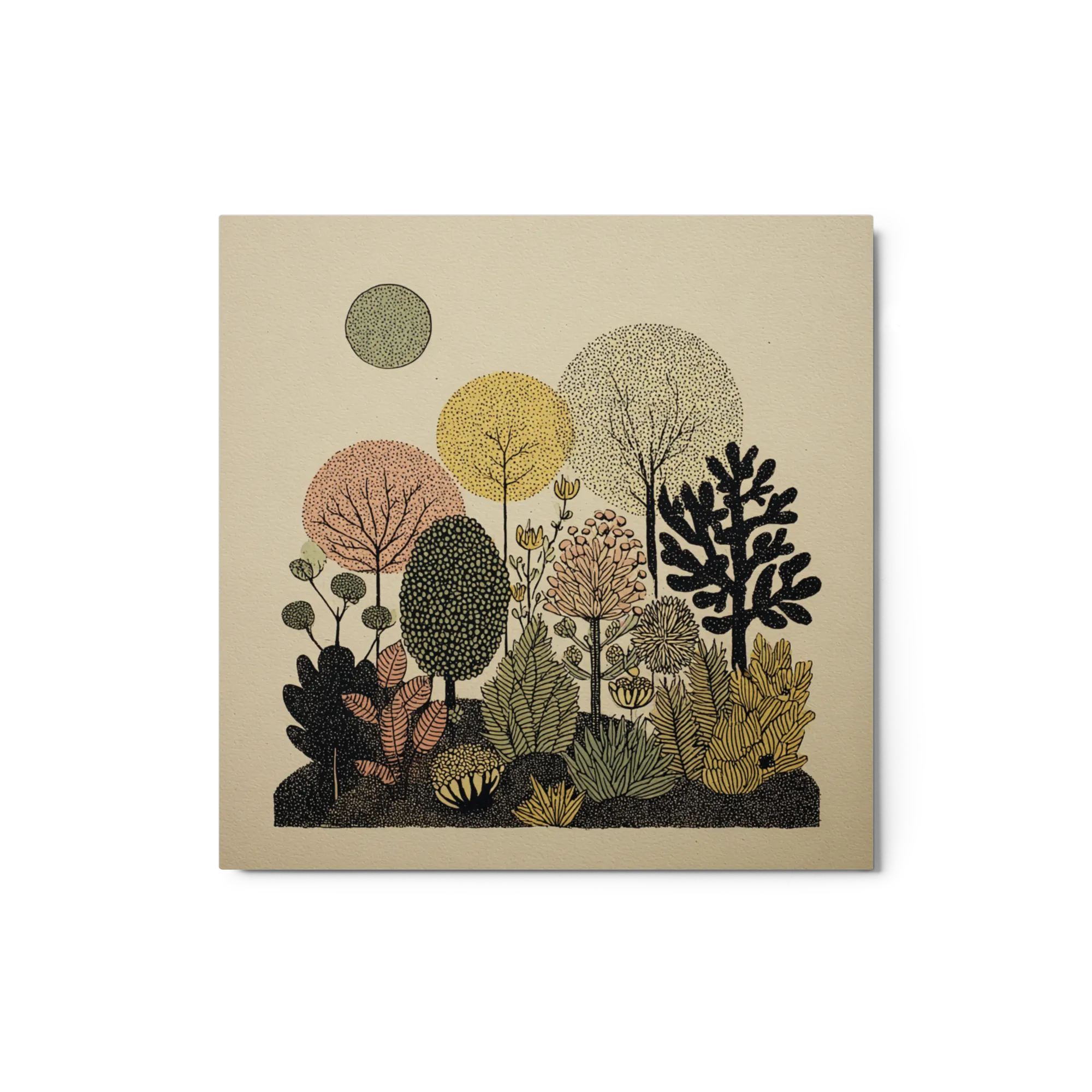 Stippled Botanical Forest