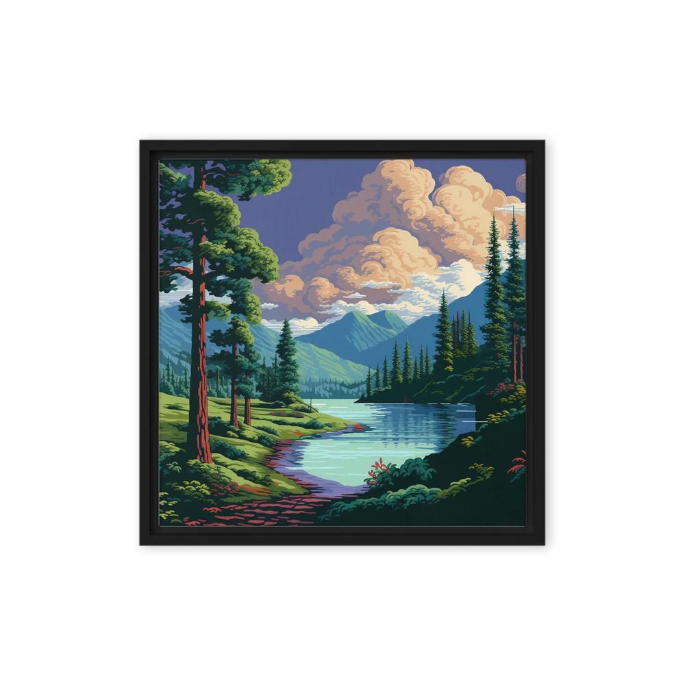 Alpine River Landscape | Art Print