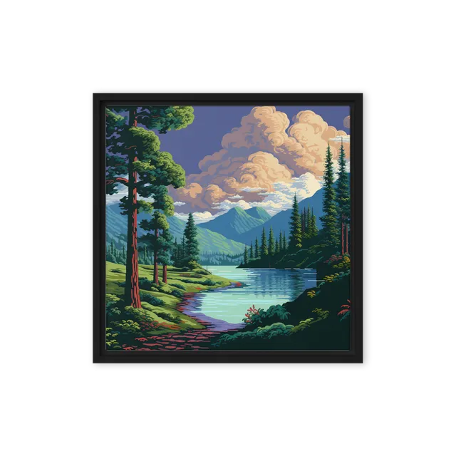 Alpine River Landscape | Art Print