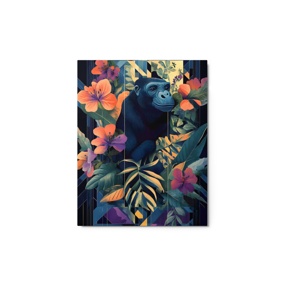 Gorilla Surrounded by Tropical Flowers