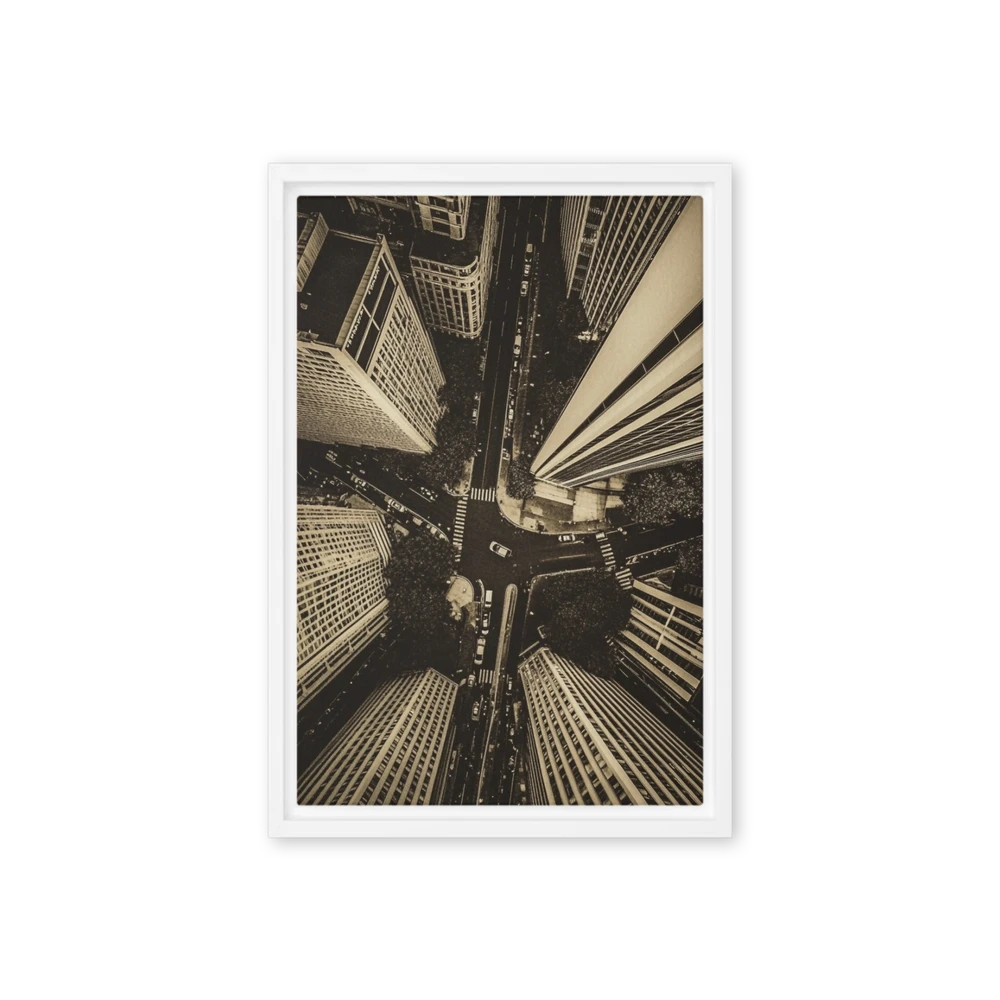 Urban Sepia Intersection | Art Print