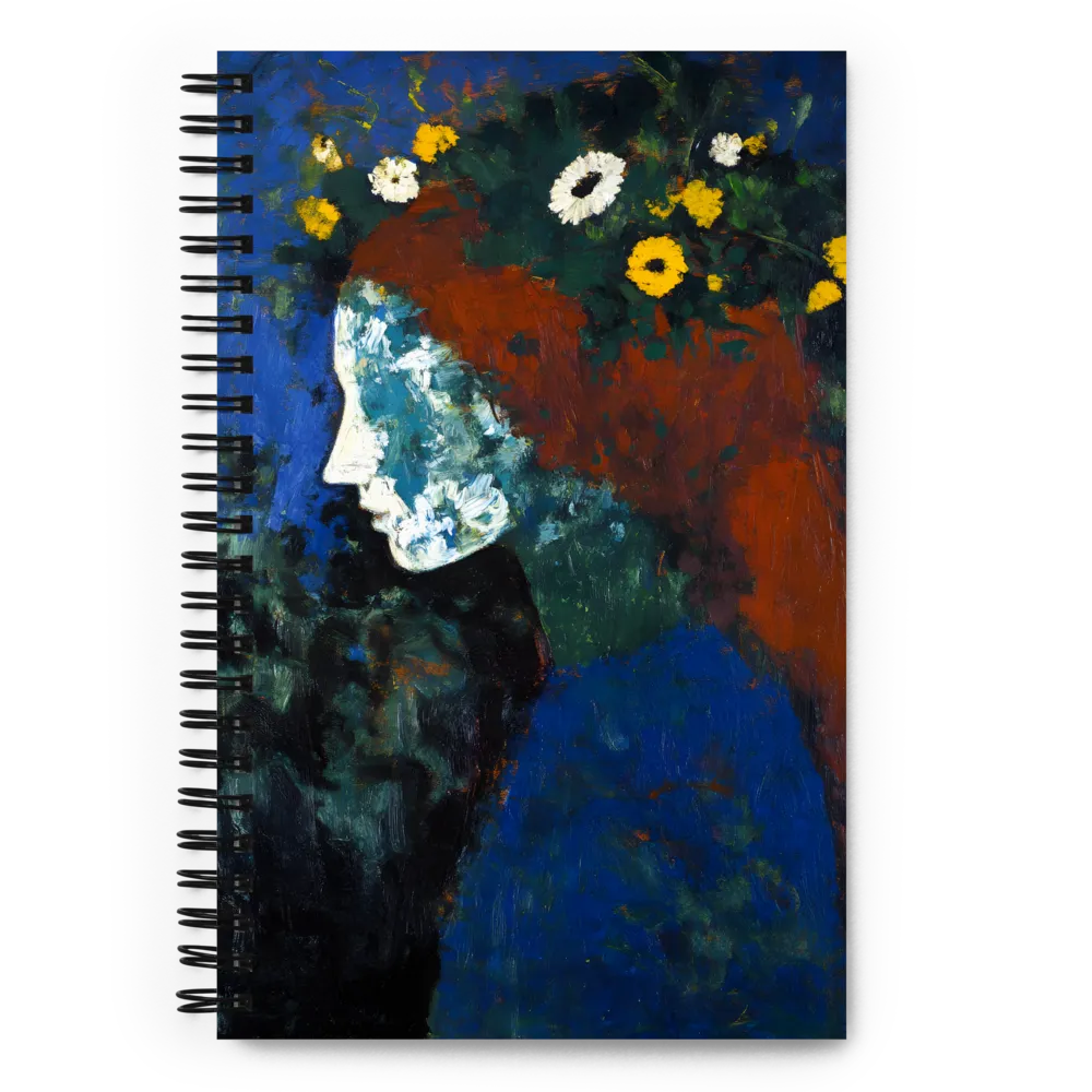 Floral Crown Profile 
 Spiral Notebook | 140 pages
