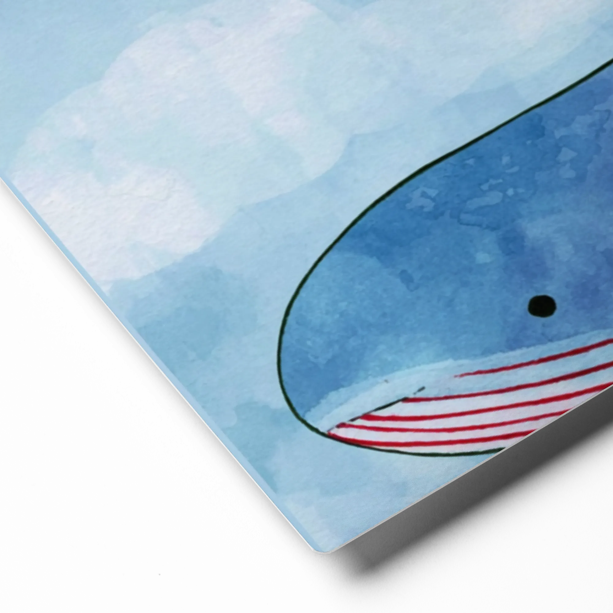 Skybound Whale 
 Canvas with Brown Frame