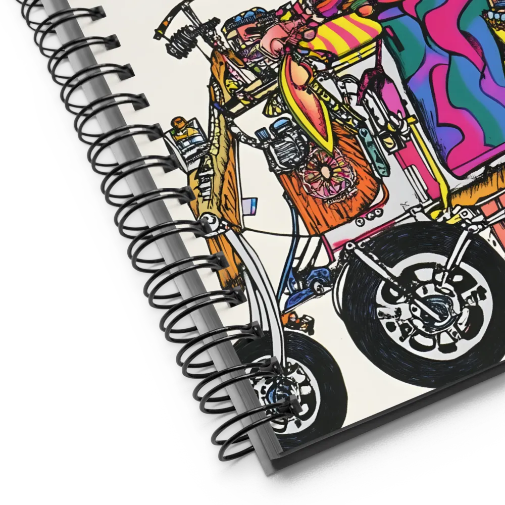 Psychedelic Urban Rider 
 Spiral Notebook | 140 pages