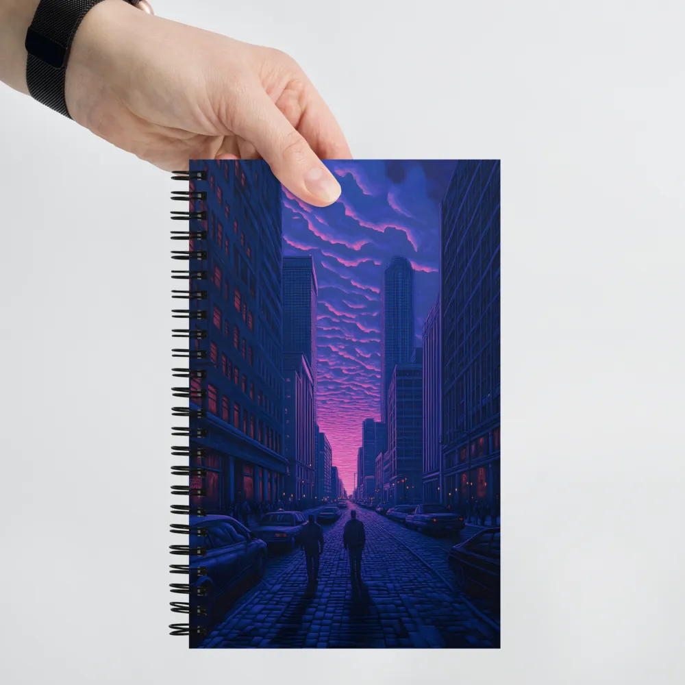 Synthwave City Twilight 
 Spiral Notebook | 140 pages