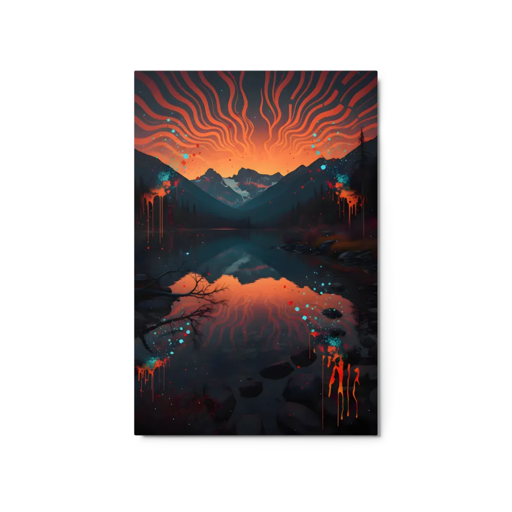 Ember Lake Reflection 
 Canvas with Brown Frame