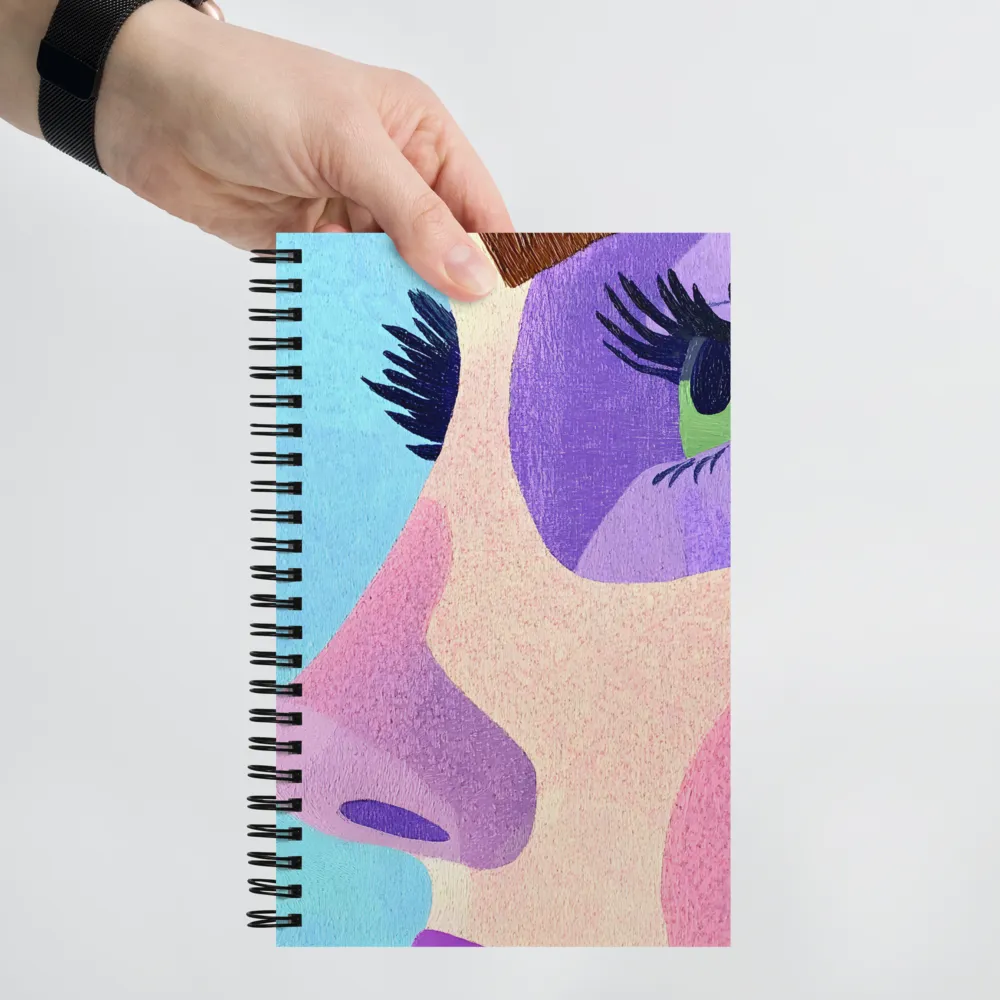 Fragmented Profile in Cyan and Purple