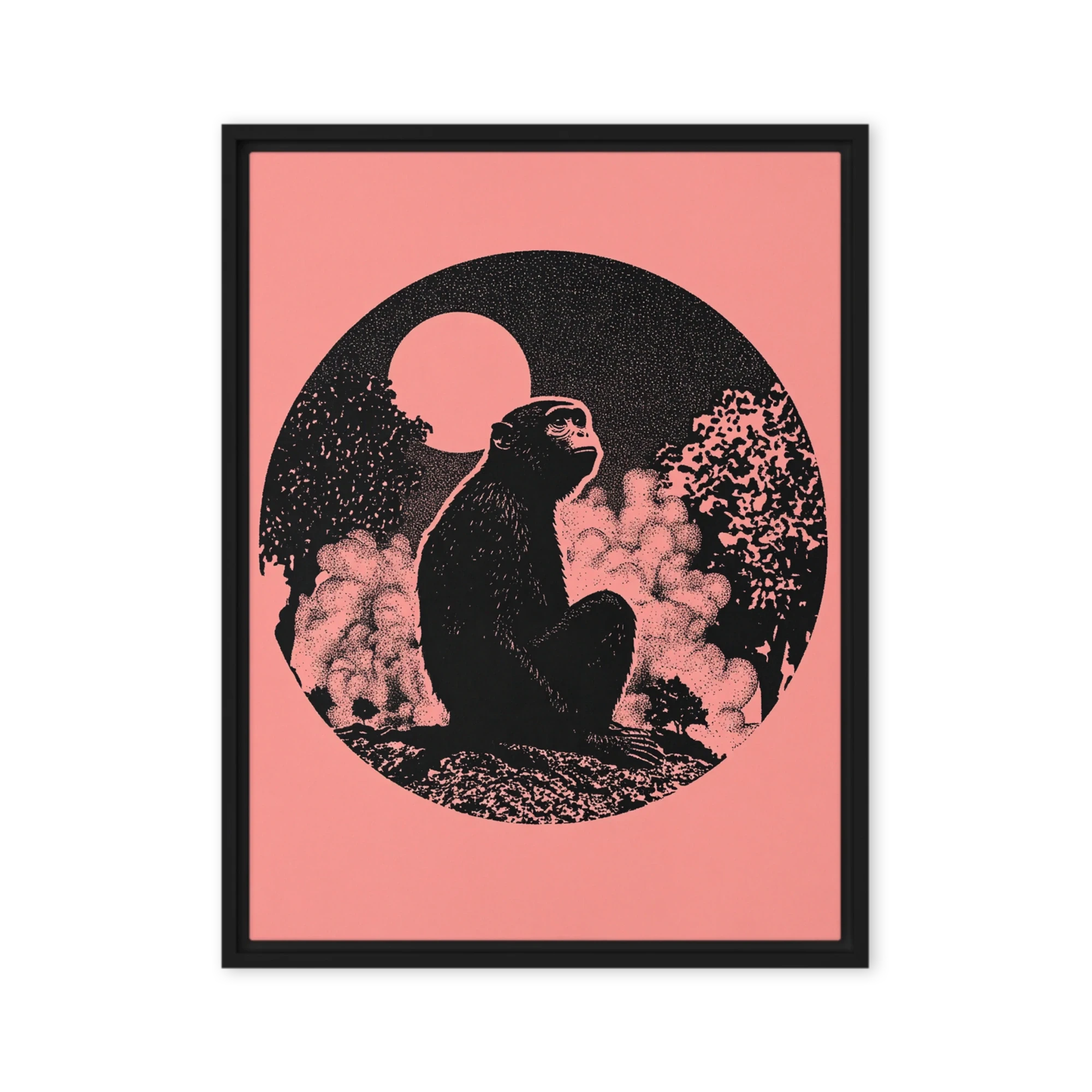 Chimpanzee and Moon