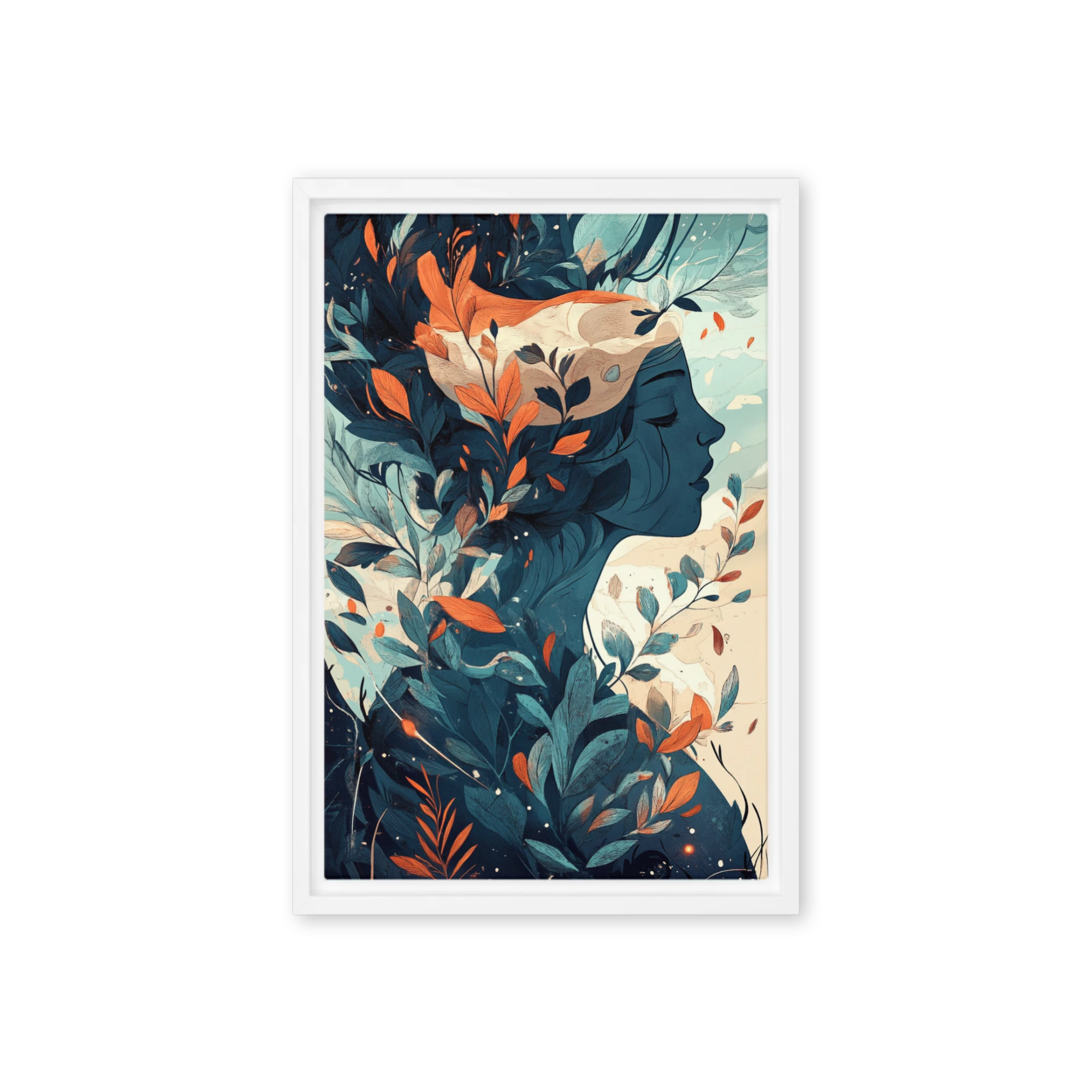 Nature's Embrace: Profile Portrait | Art Print
