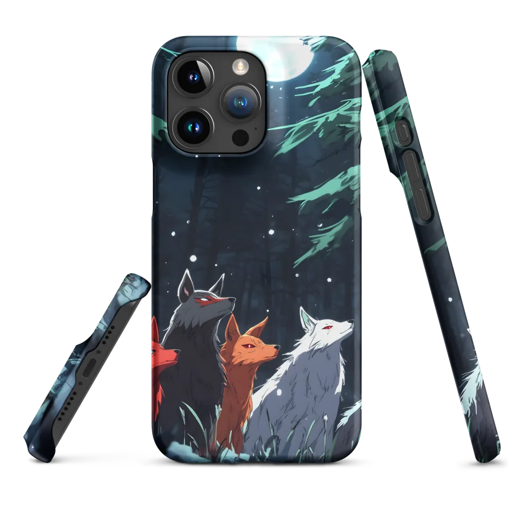 Wolves in Moonlit Forest | Phone Case