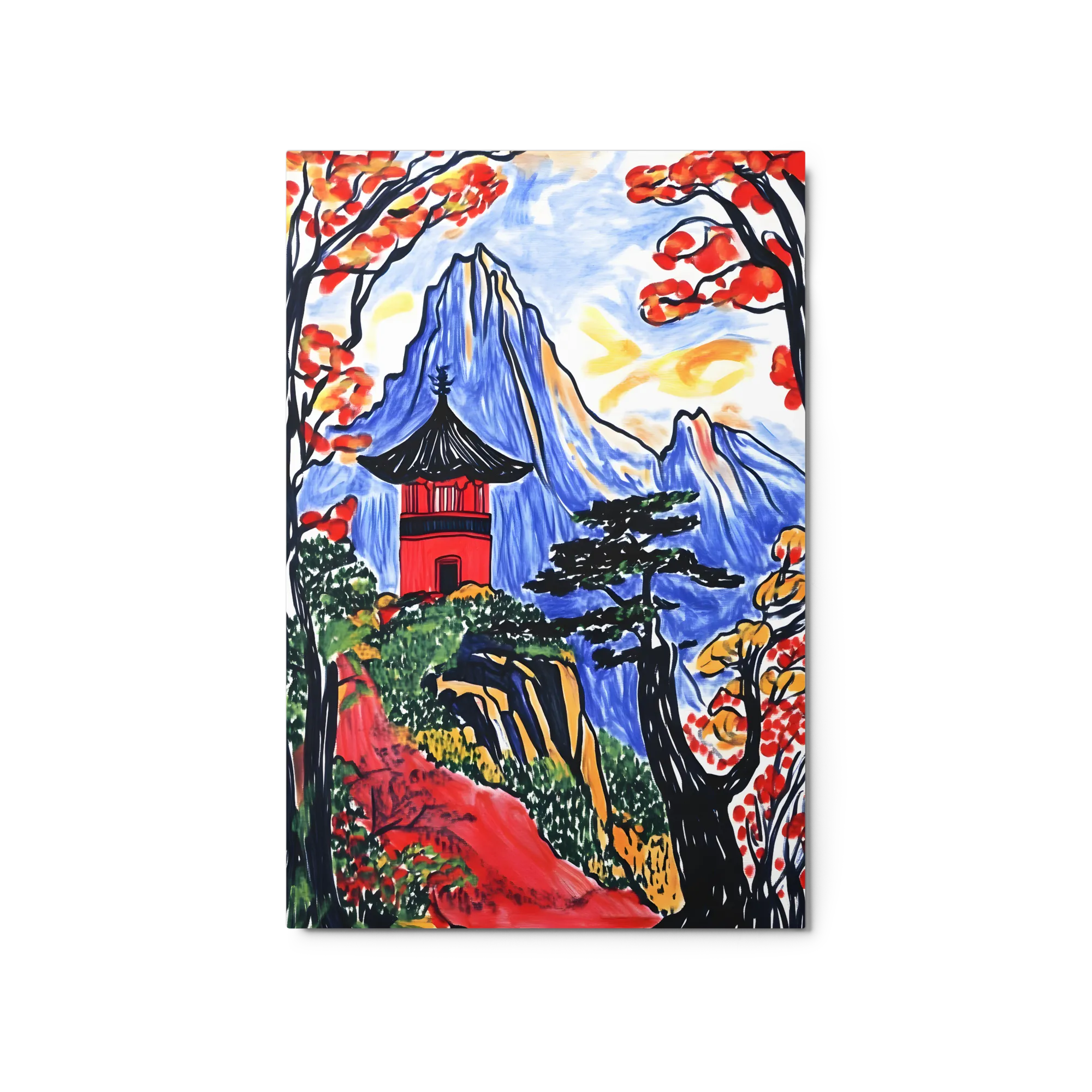 Paesaggio con Pagoda e Montagne