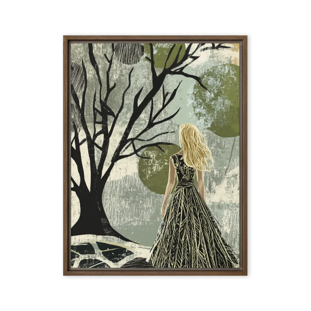 Solitary Figure in Textured Landscape | Art Print