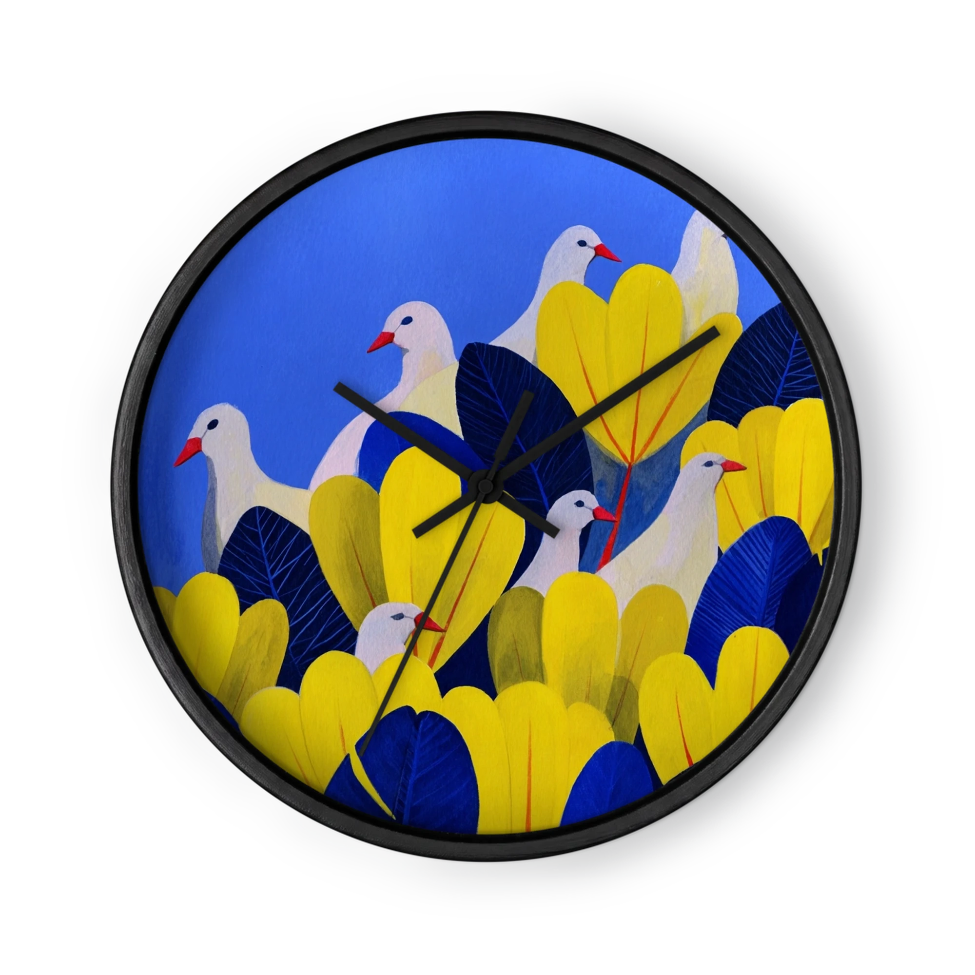 Doves in Yellow Bloom