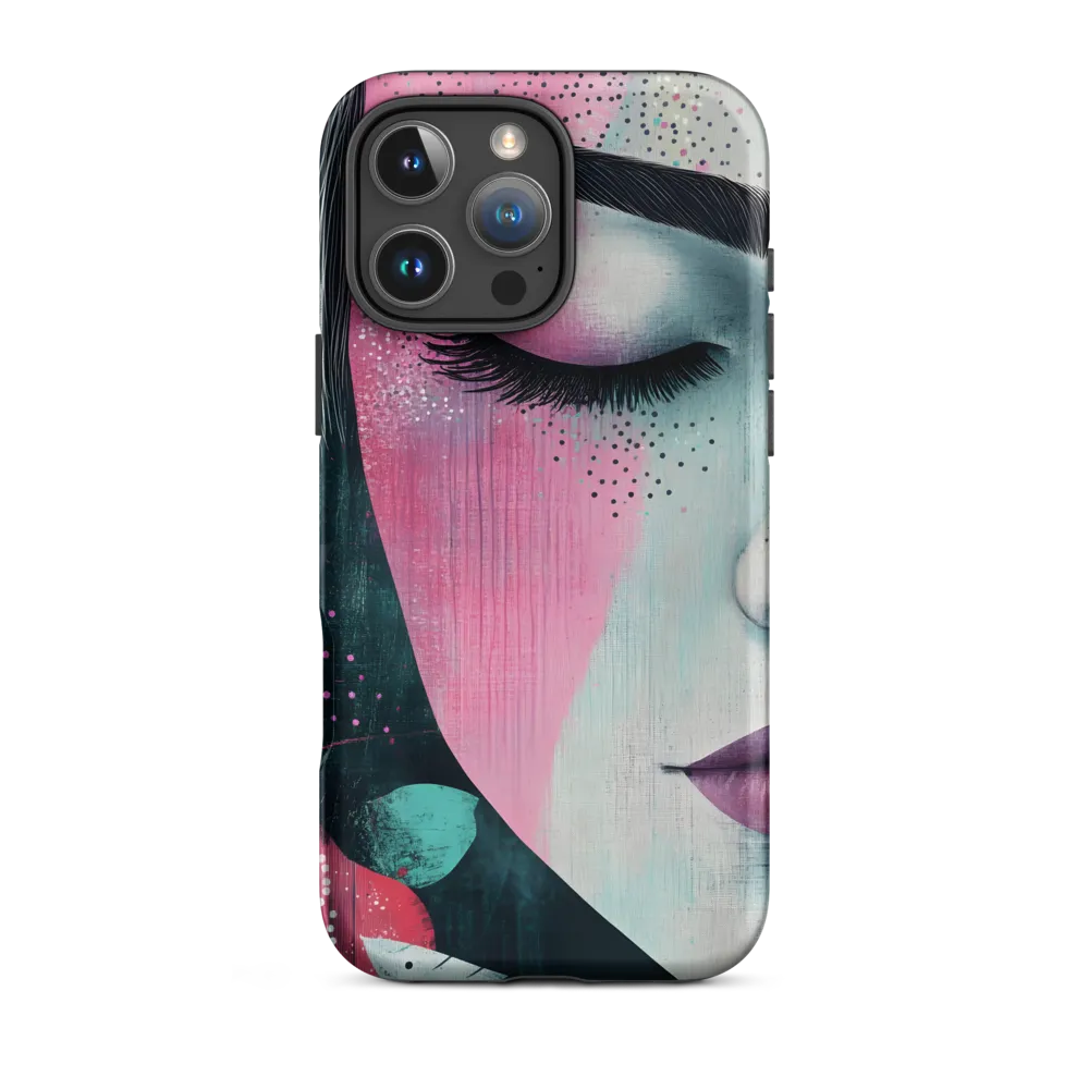 Serenity in Color: A Modern Portrait | Phone Case