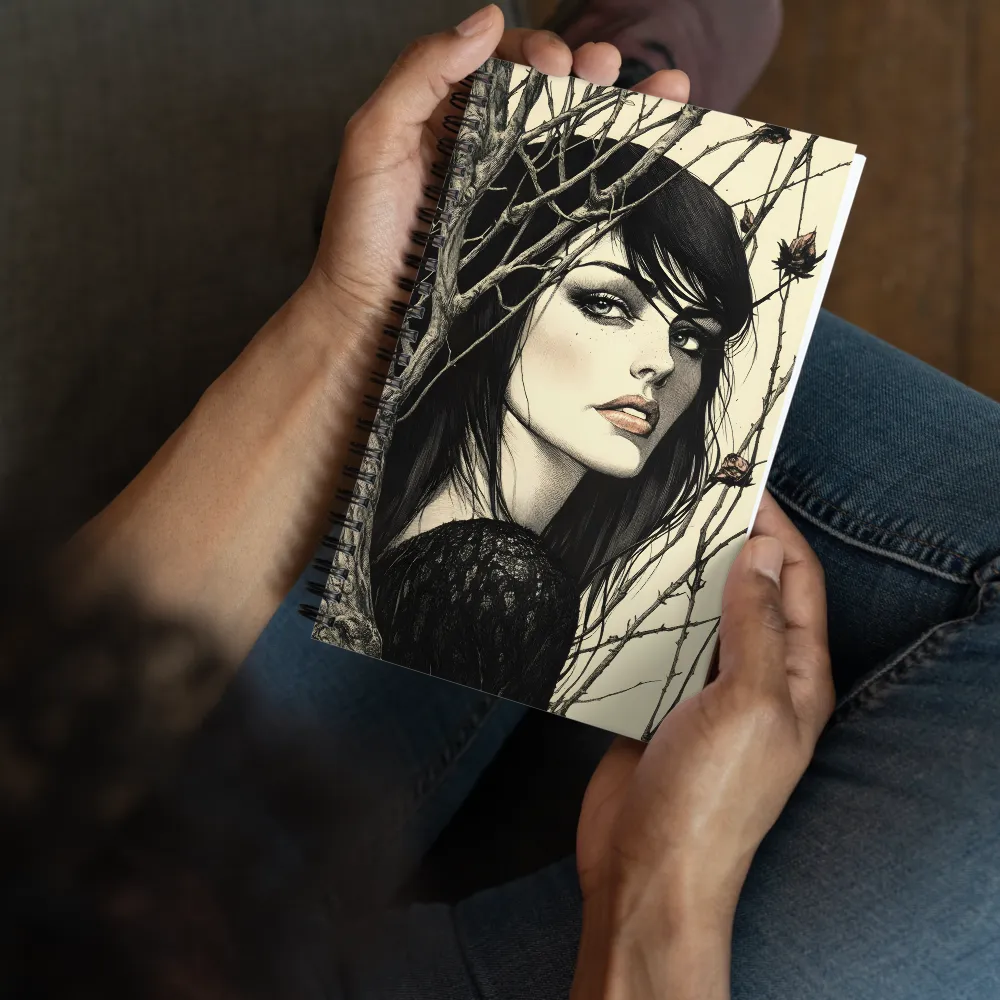 Ethereal Woman in Thorns 
 Spiral Notebook | 140 pages