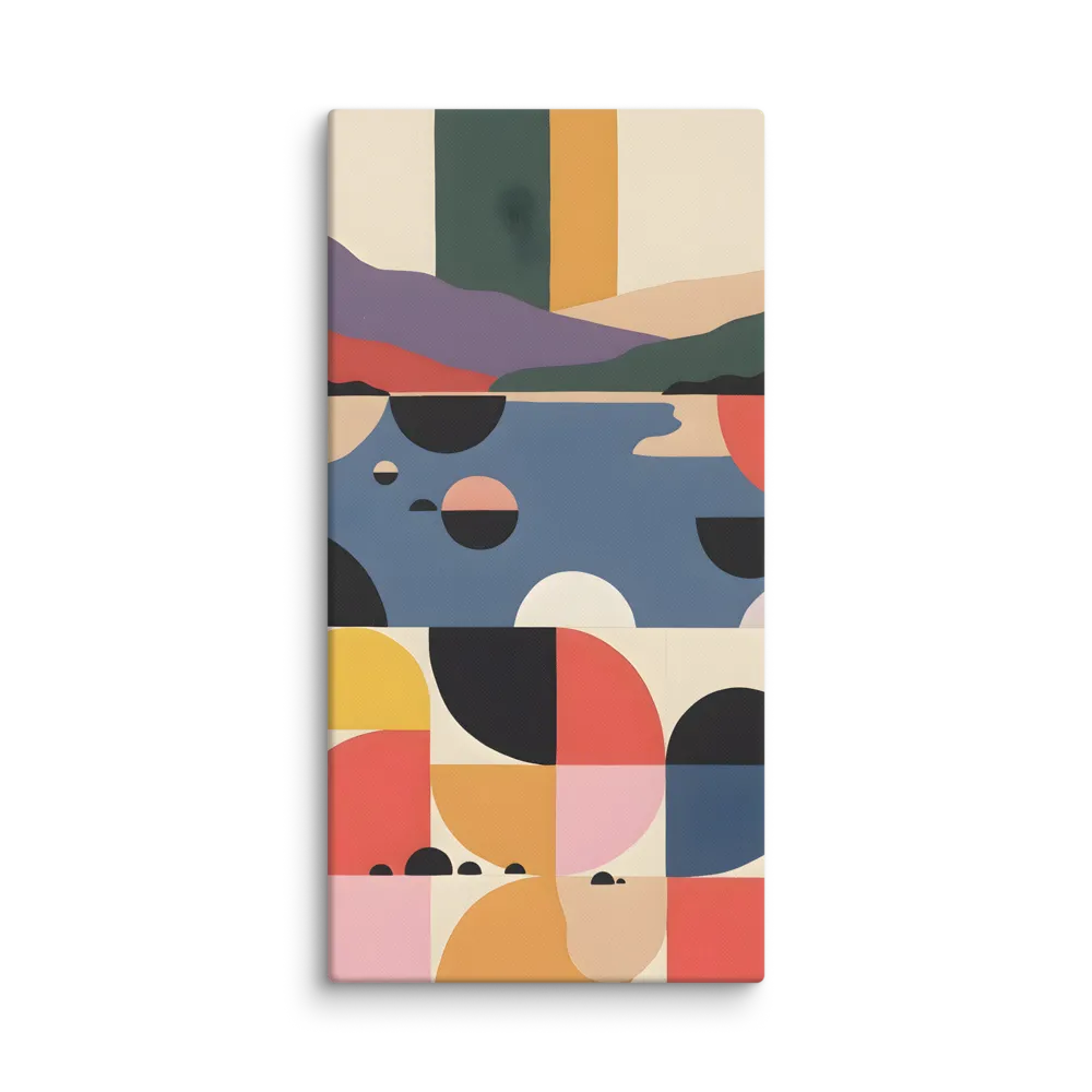 Abstract Geometric Landscape 
 Canvas | 12″x 24″