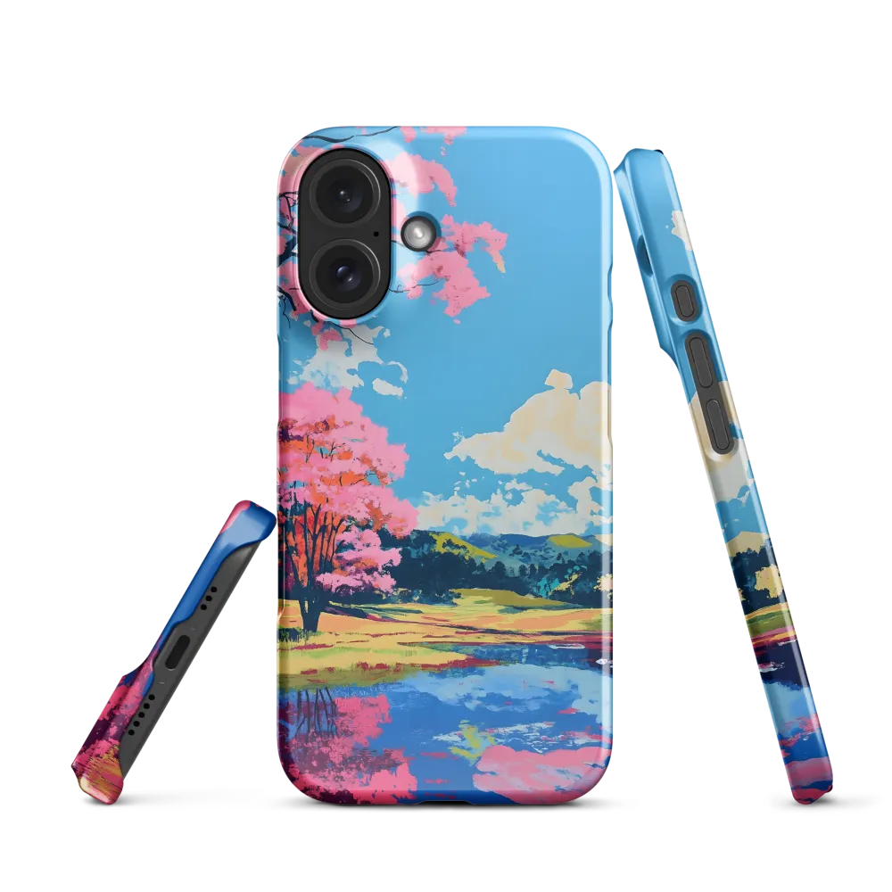Cherry Blossom Lake Reflection 
 iPhone 12 Mini | Snap Case