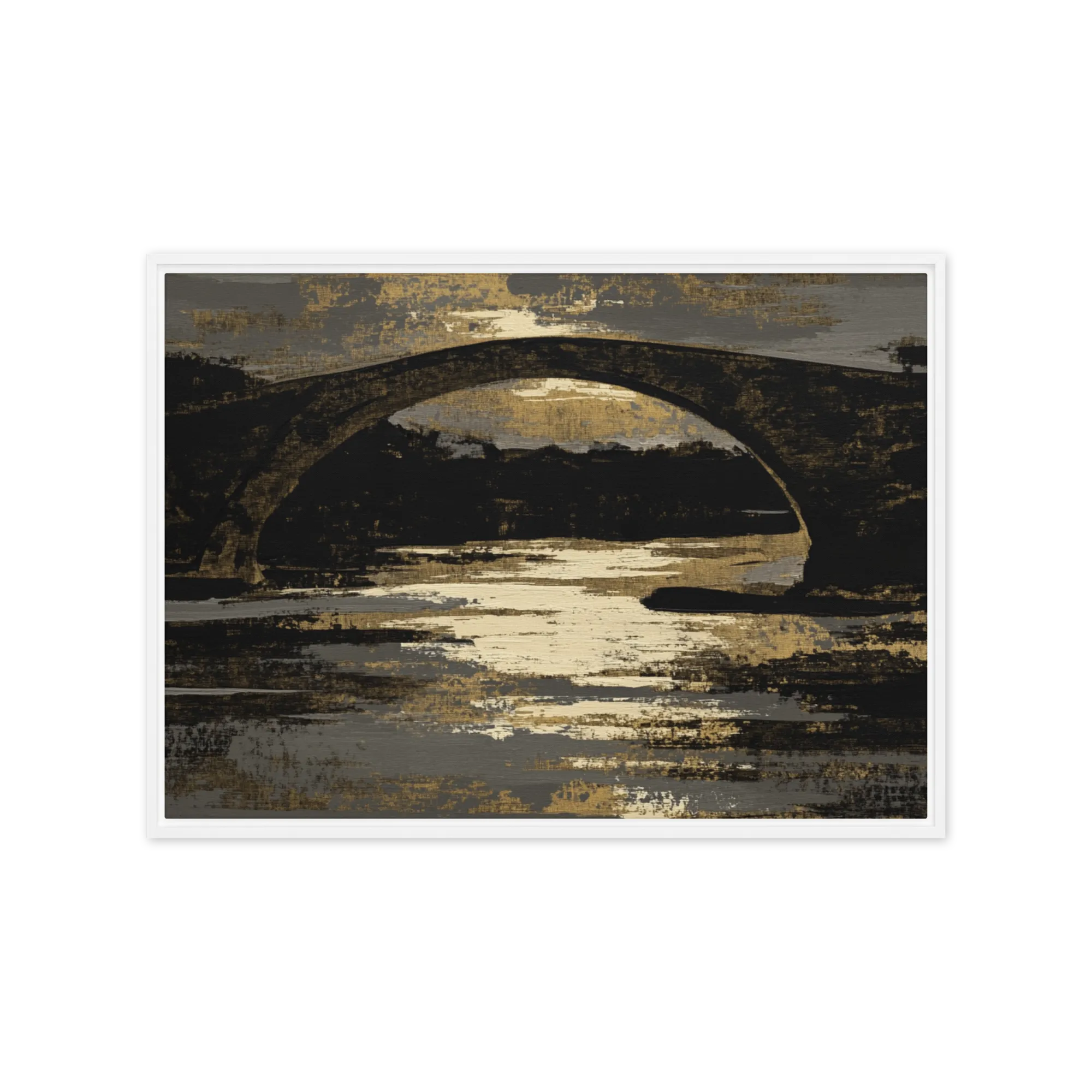 Golden Arch Bridge 
 Canvas with Brown Frame