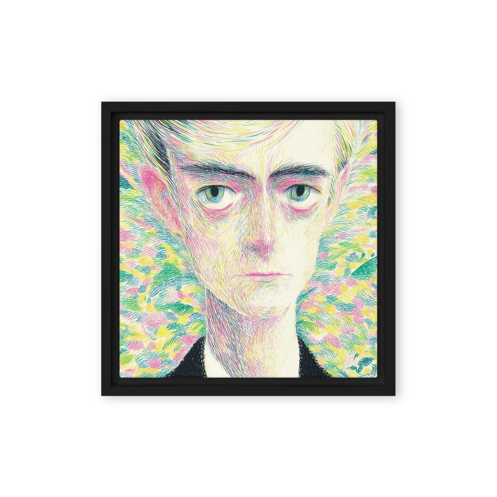The Linework Portrait 
 Canvas with White Frame