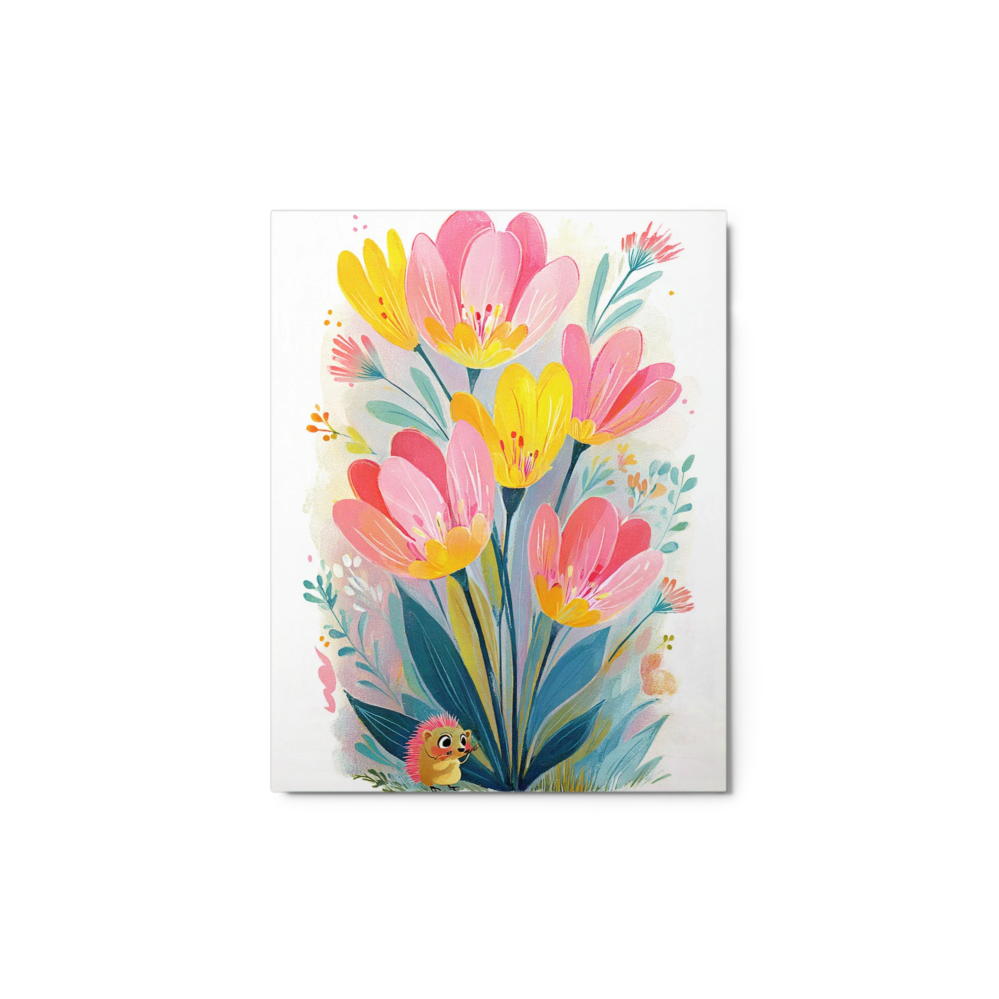 Little Hedgehog in Tulips