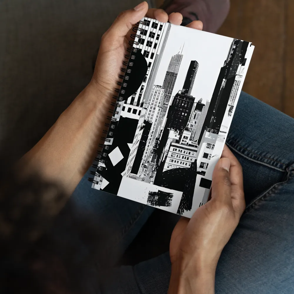 Urban Collage Silhouette 
 Spiral Notebook | 140 pages