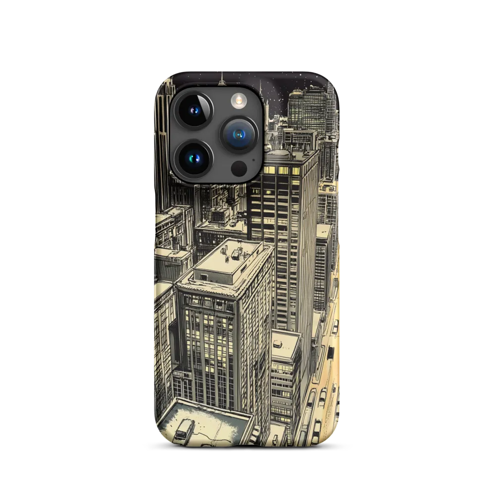 Cityscape Ink Drawing at Night | Phone Case