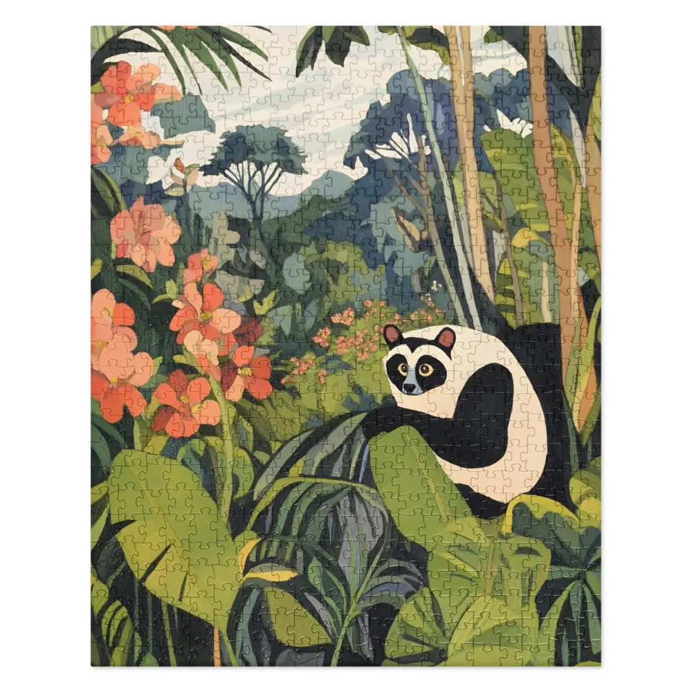 Stylized Jungle Panda 
 Jigsaw Puzzle