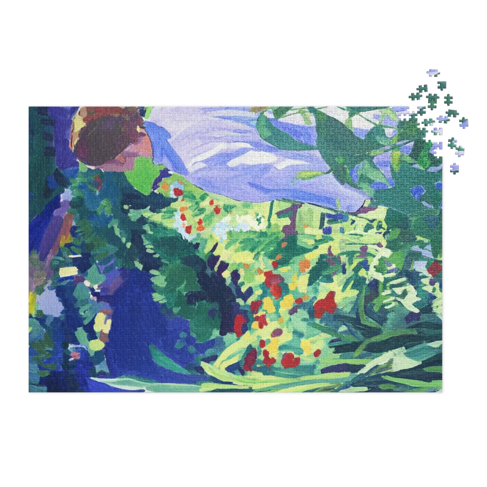 Le Regard du Jardin 
 Puzzle en boite metallique