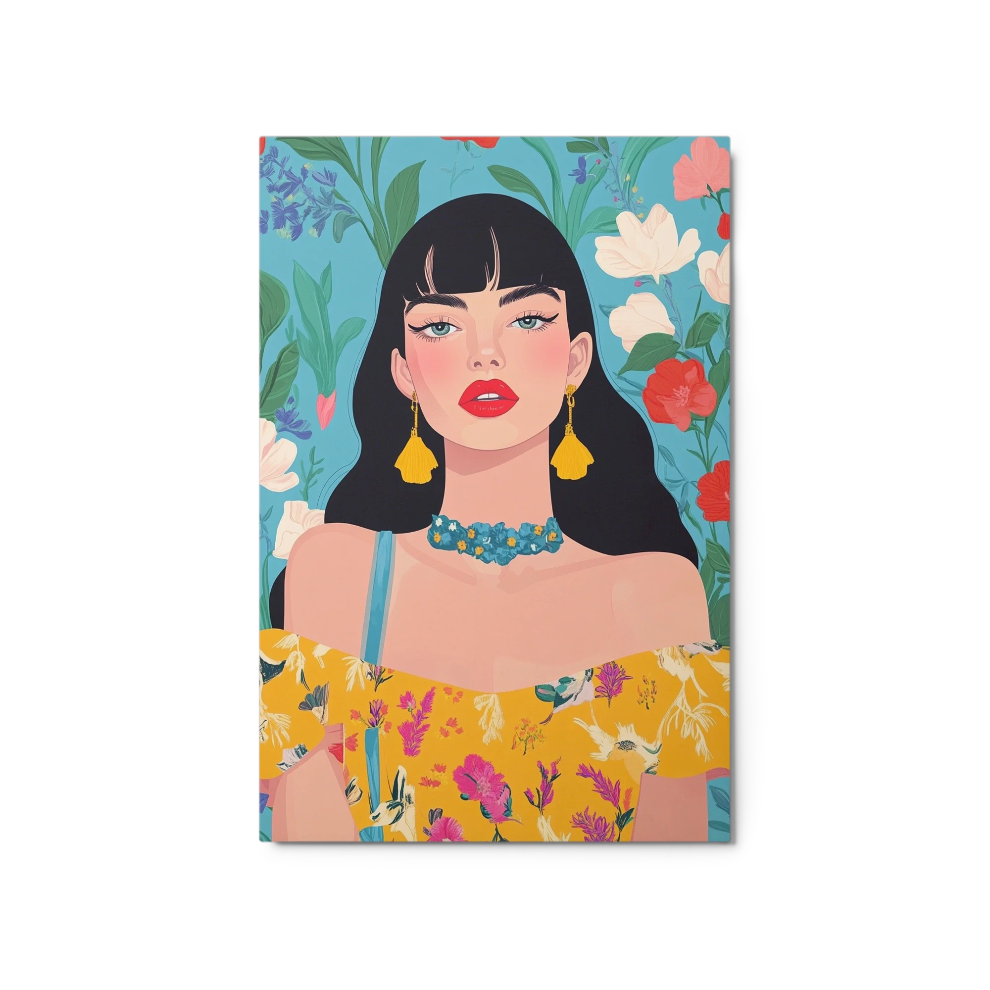 Floral Portrait Illustration