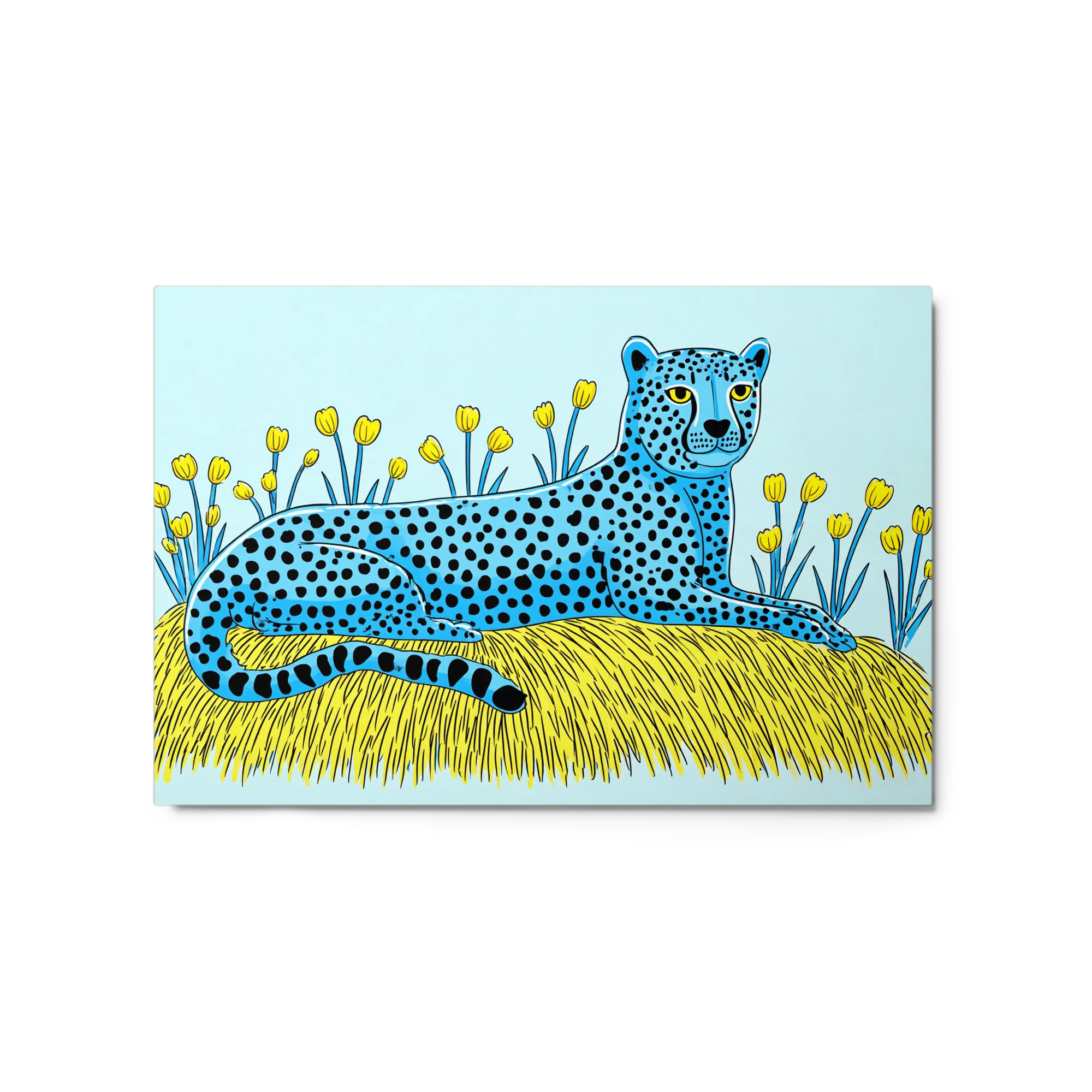 Blue Leopard in Tulips