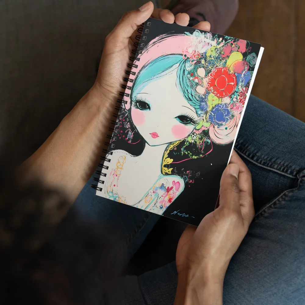 Floral Dreamer Portrait 
 Spiral Notebook | 140 pages