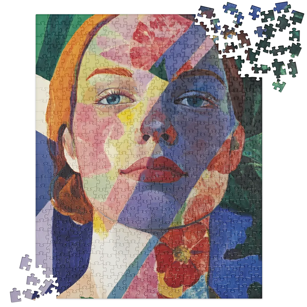 Cubist Floral Portrait 
 Jigsaw Puzzle