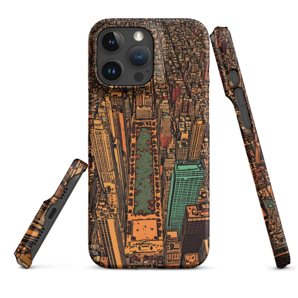 Cityscape Illustration with Urban Park | Phone Case