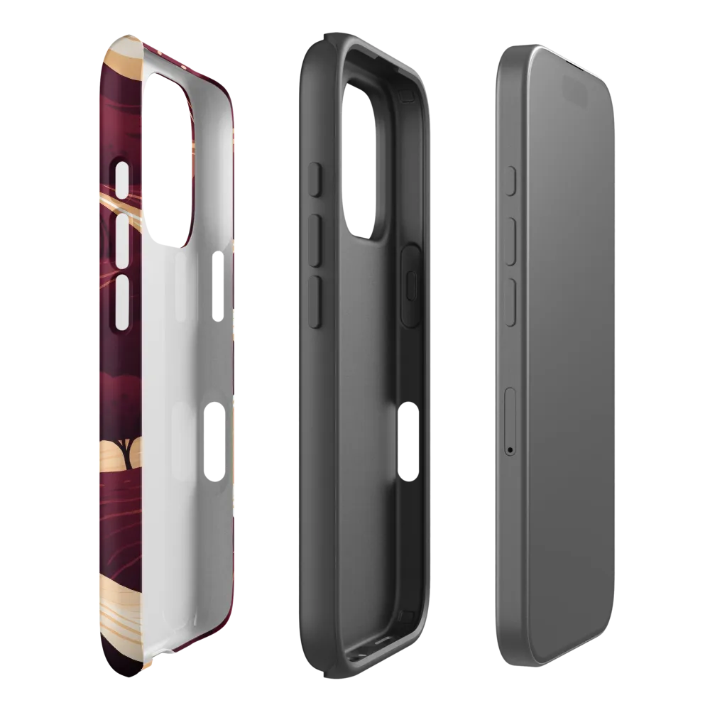 Stylized Landscape with Hills and Trees | Phone Case