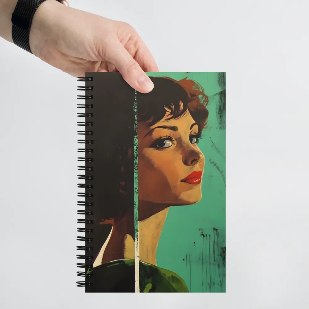 Gazing Woman's Profile 
 Spiral Notebook | 140 pages