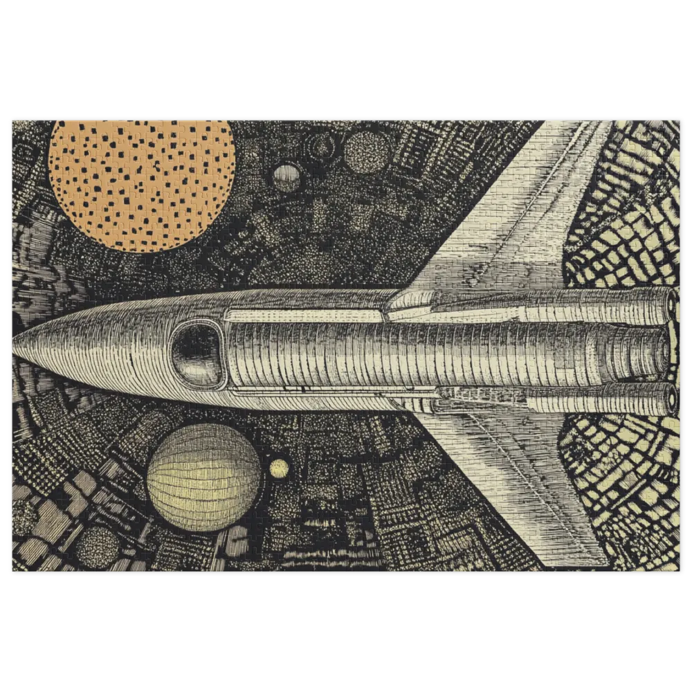 Rocket and Planets Illustration | Jigsaw Puzzle (252/520 pieces)