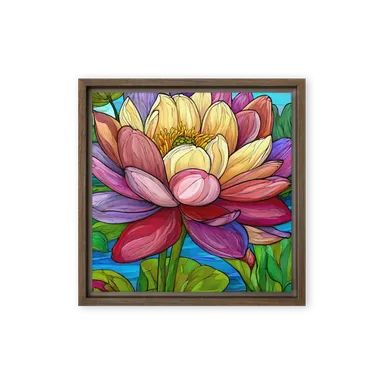 Faceted spectrums of mountain and flora — Leaded glass panels