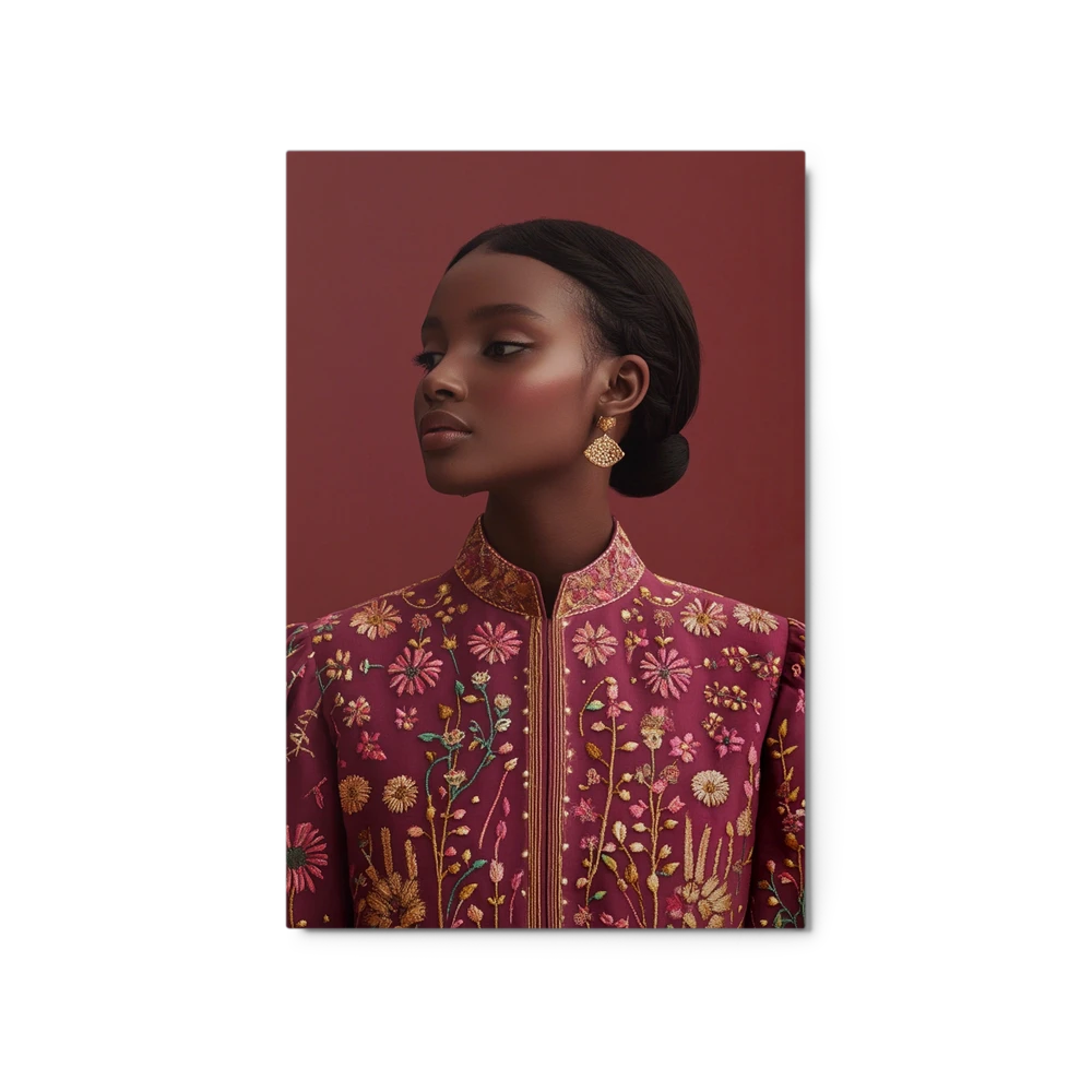 Regal Floral Embroidery | Art Print