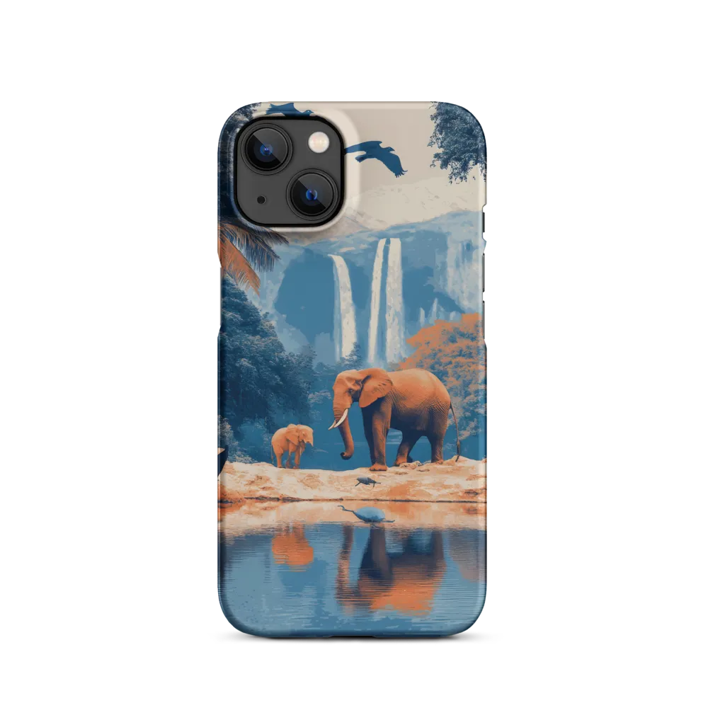 Surreal Elephants by Waterfall | Phone Case