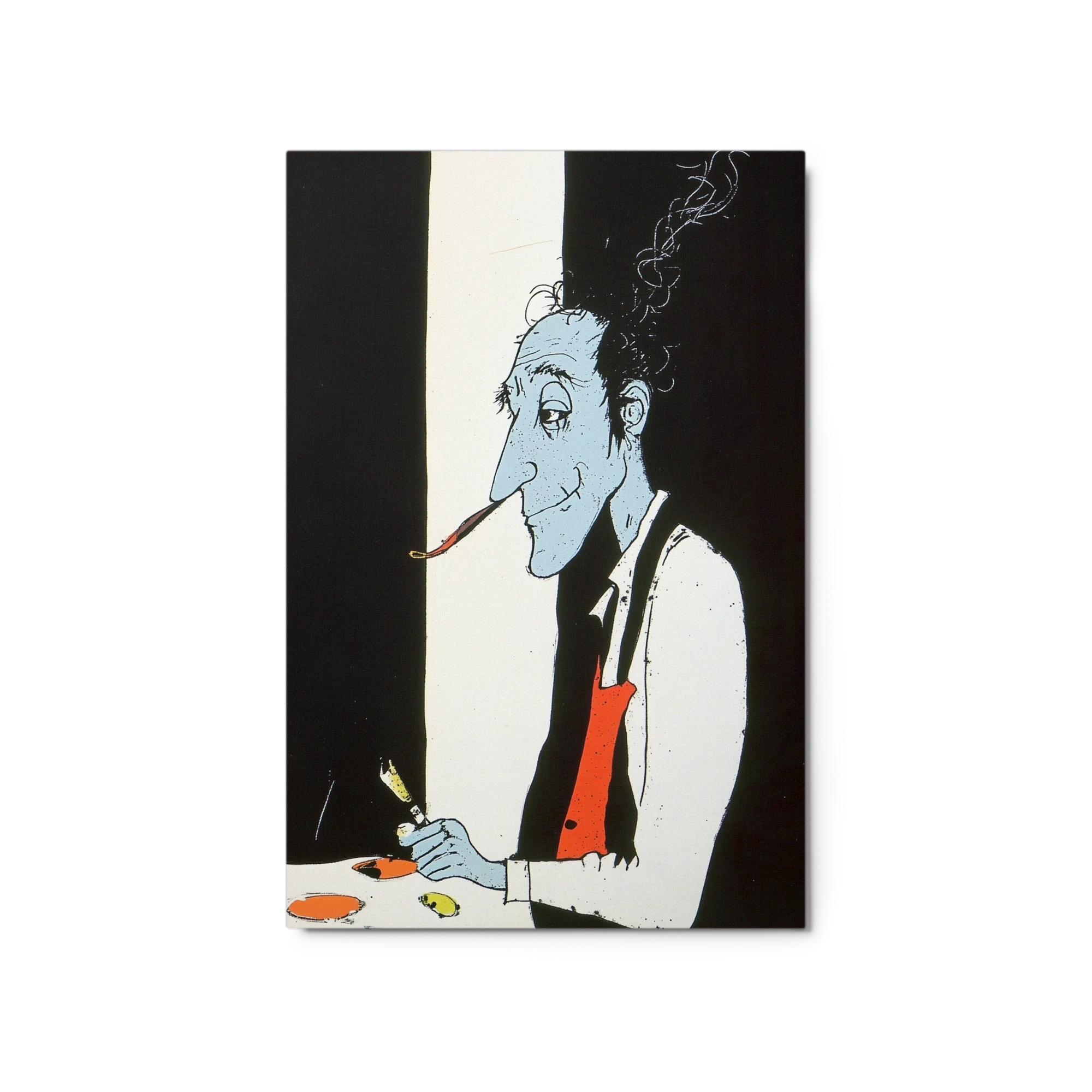 Illustrated Man with Pipe