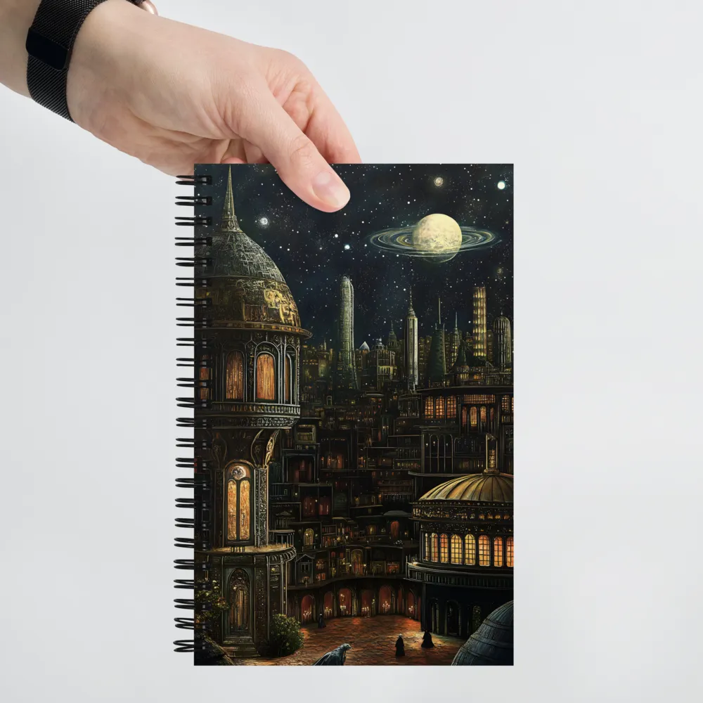 Celestial Gothic Cityscape 
 Spiral Notebook | 140 pages